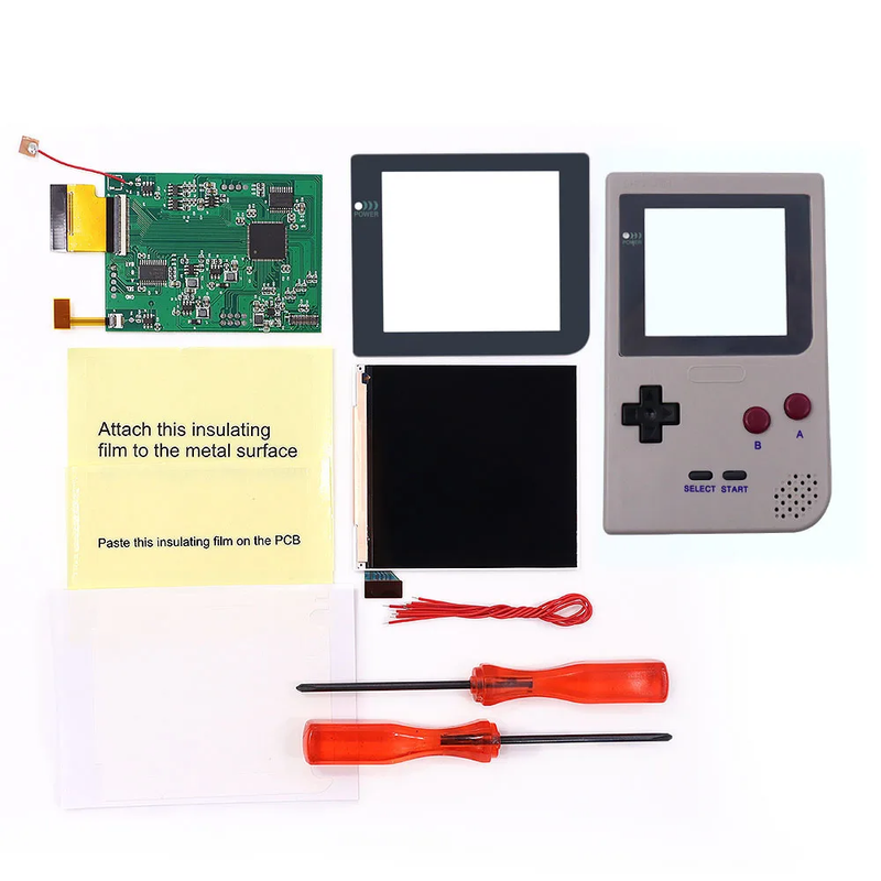 Larger IPS Q5 High Brightness Backlight Screen for Gameboy Pocket GBP Built-In O