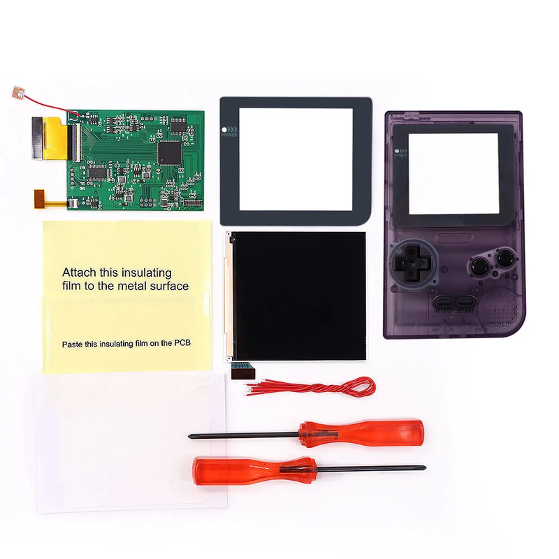 Larger IPS Q5 High Brightness Backlight Screen for Gameboy Pocket GBP Built-In O