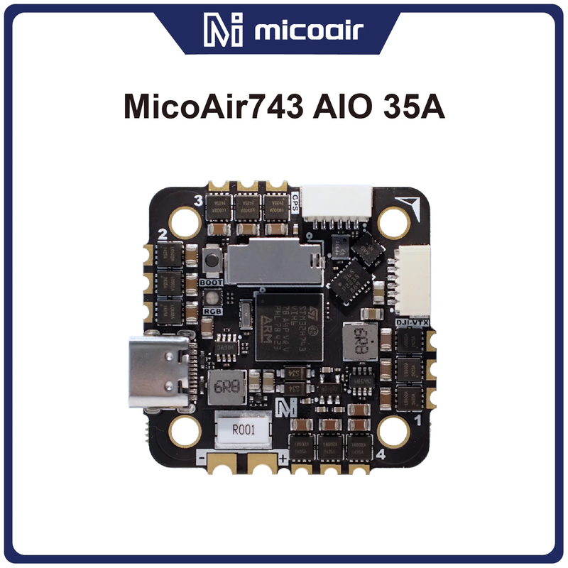 Micoair H743 AIO 35A AM32 25.525.5 3-6S Flight Controller & ESC
