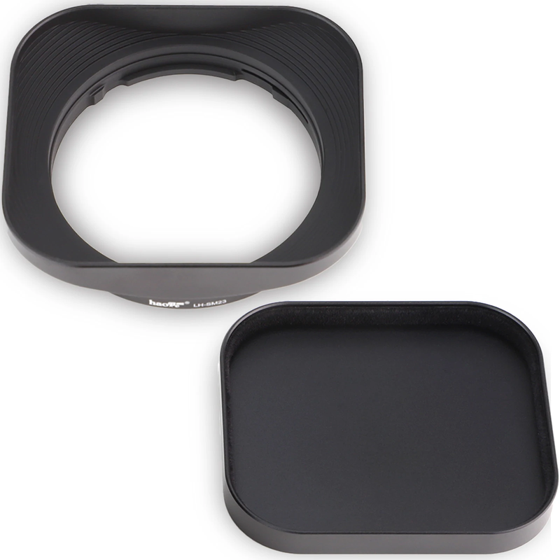 Haoge Metal Square Lens Hood with Metal Cap for Fujifilm Fuji GFX 100RF Grx100Rf