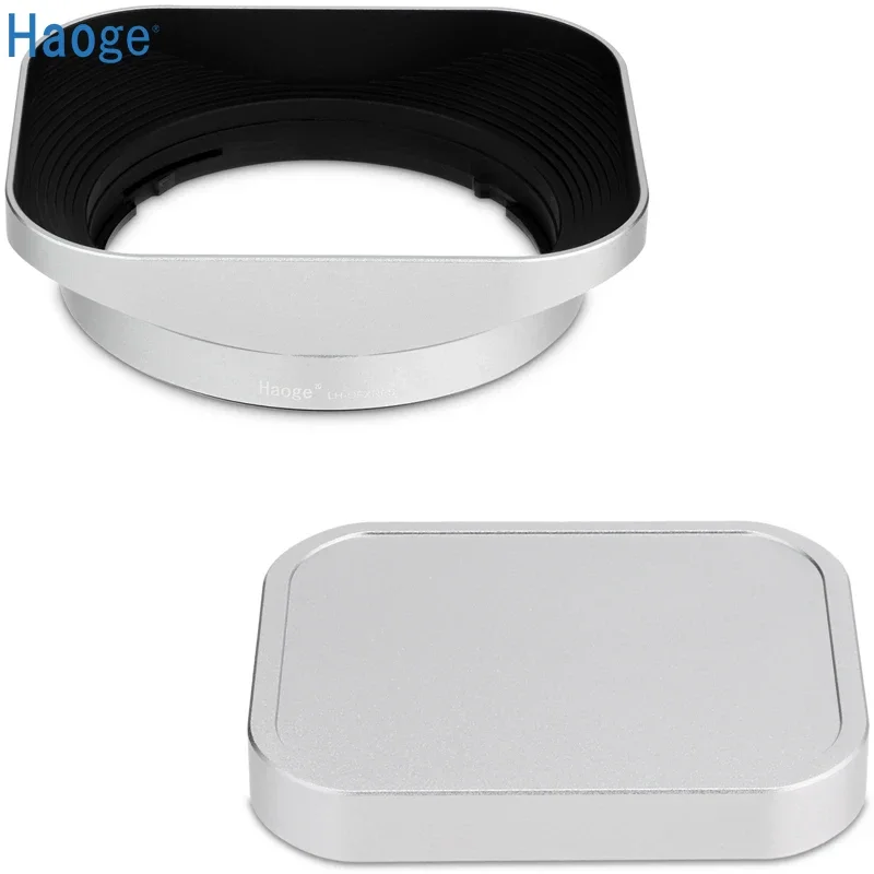 Haoge Metal Square Lens Hood with Metal Cap for Fujifilm Fuji GFX 100RF Grx100Rf
