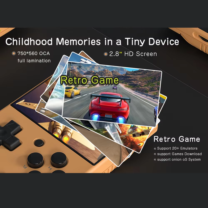 Mini V4 Portable Retro Handheld Game Console 2.8''Inch IPS Screen Small Video Gam