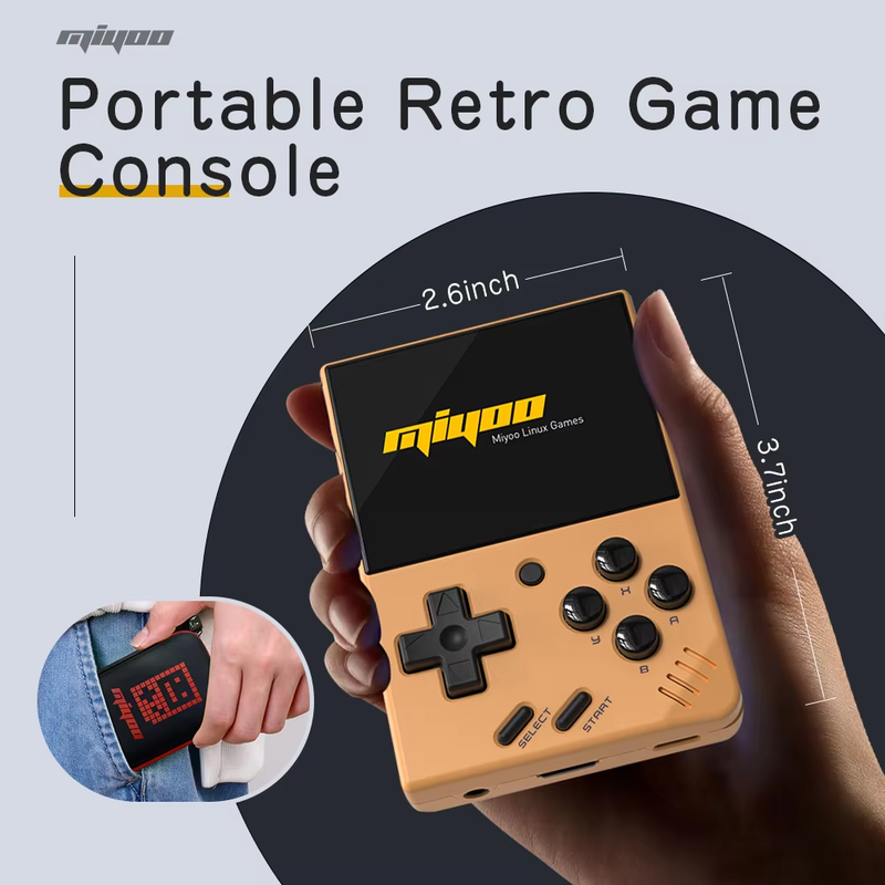 Mini V4 Portable Retro Handheld Game Console 2.8''Inch IPS Screen Small Video Gam