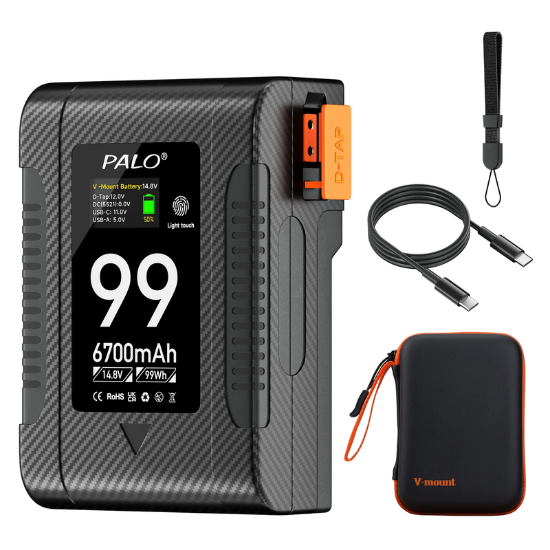 BP-229 V Mount Battery V Lock BP Portable Bateria with PD 65W Fast Charge Cable