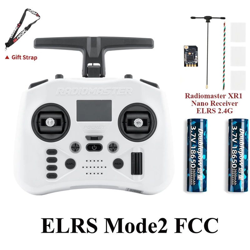 Pocket Crush 2.4Ghz ELRS Hall Gimbal Transmitter Remote Control with XR1 Receive