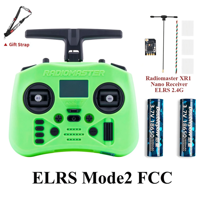 Pocket Crush 2.4Ghz ELRS Hall Gimbal Transmitter Remote Control with XR1 Receive