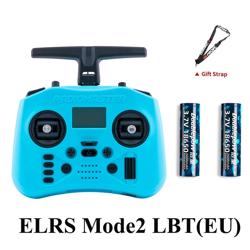 Pocket Crush 2.4Ghz ELRS Hall Gimbal Transmitter Remote Control with XR1 Receive