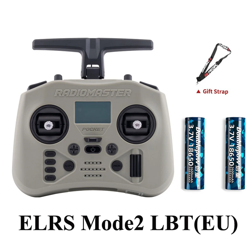 Pocket Crush 2.4Ghz ELRS Hall Gimbal Transmitter Remote Control with XR1 Receive