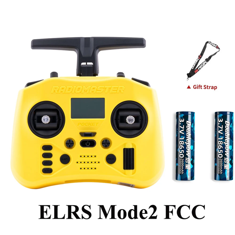Pocket Crush 2.4Ghz ELRS Hall Gimbal Transmitter Remote Control with XR1 Receive