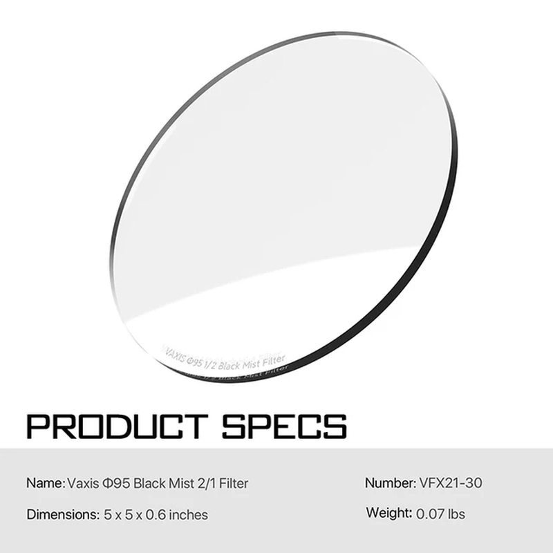 Vaxis Black Mist Pure Mist Polarizing Filter 1/2 1/4 1/8 Fits  MB-T16 4X5.65'' Mi