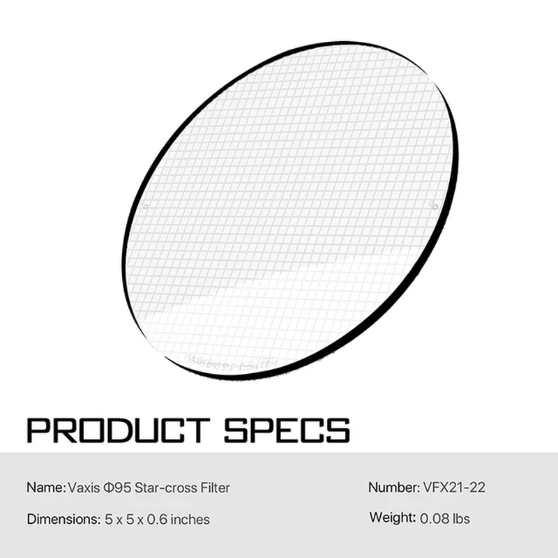 Vaxis Black Mist Pure Mist Polarizing Filter 1/2 1/4 1/8 Fits  MB-T16 4X5.65'' Mi