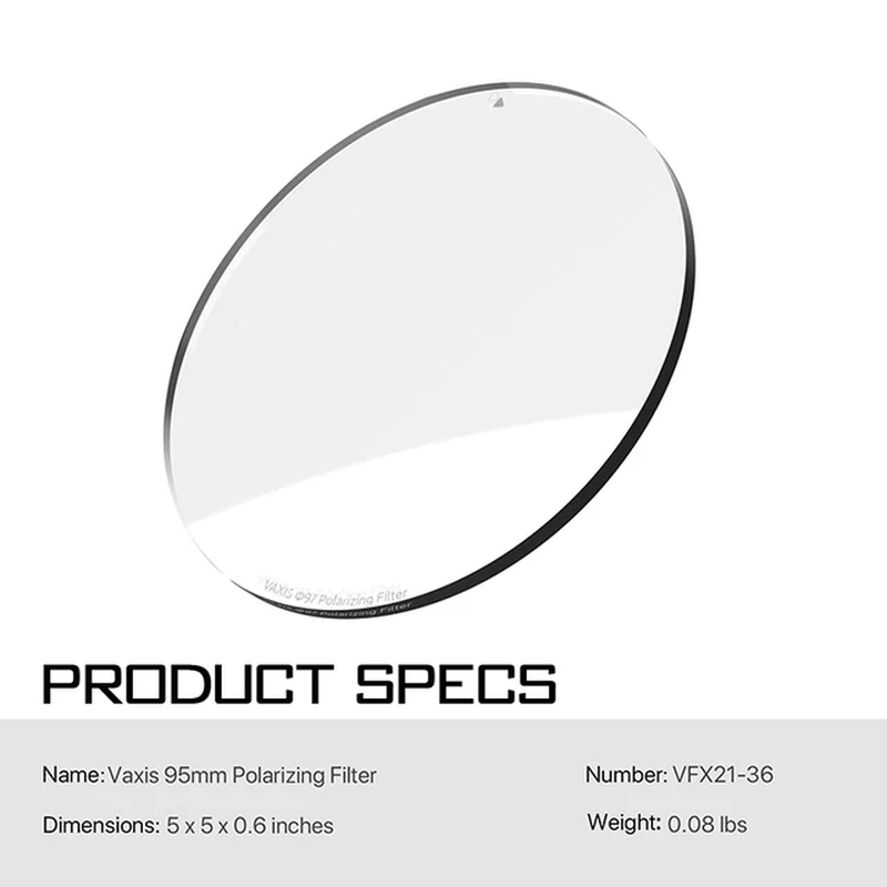 Vaxis Black Mist Pure Mist Polarizing Filter 1/2 1/4 1/8 Fits  MB-T16 4X5.65'' Mi