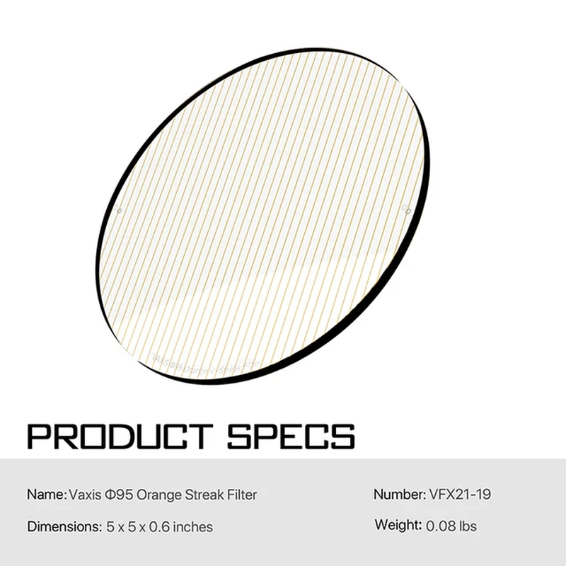 Vaxis Black Mist Pure Mist Polarizing Filter 1/2 1/4 1/8 Fits  MB-T16 4X5.65'' Mi