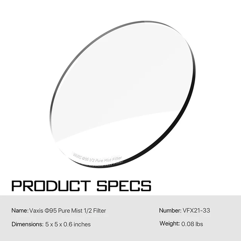 Vaxis Black Mist Pure Mist Polarizing Filter 1/2 1/4 1/8 Fits  MB-T16 4X5.65'' Mi