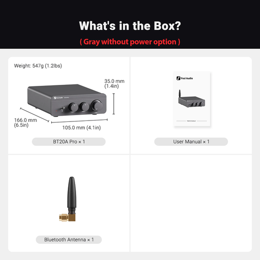 BT20A Pro TPA3255 Bluetooth Sound Power Amplifier 300W X2 Mini Hifi Stereo Class