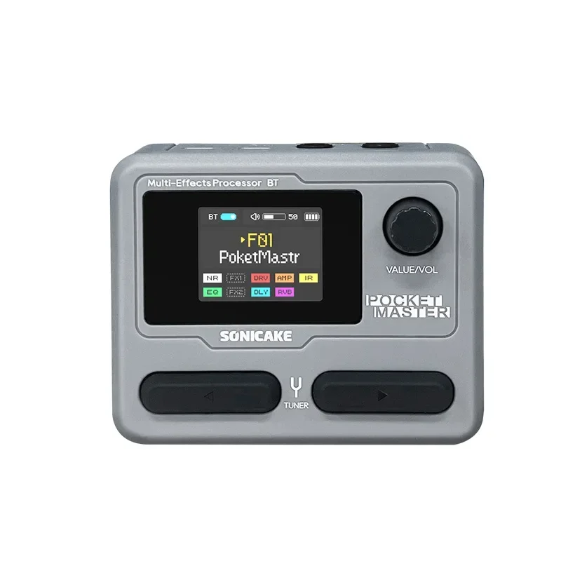 SONICAKE Pocket Master Guitar Bass Amplifier 1.77'' LCD Screen 100+ Multi-Effects