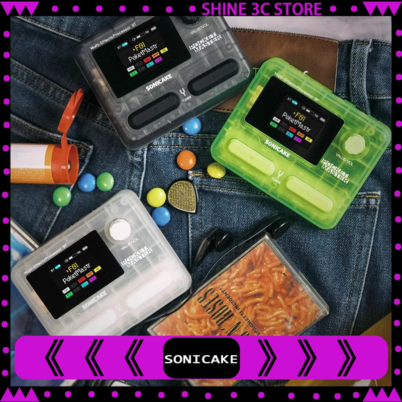 SONICAKE Pocket Master Guitar Bass Amplifier 1.77'' LCD Screen 100+ Multi-Effects