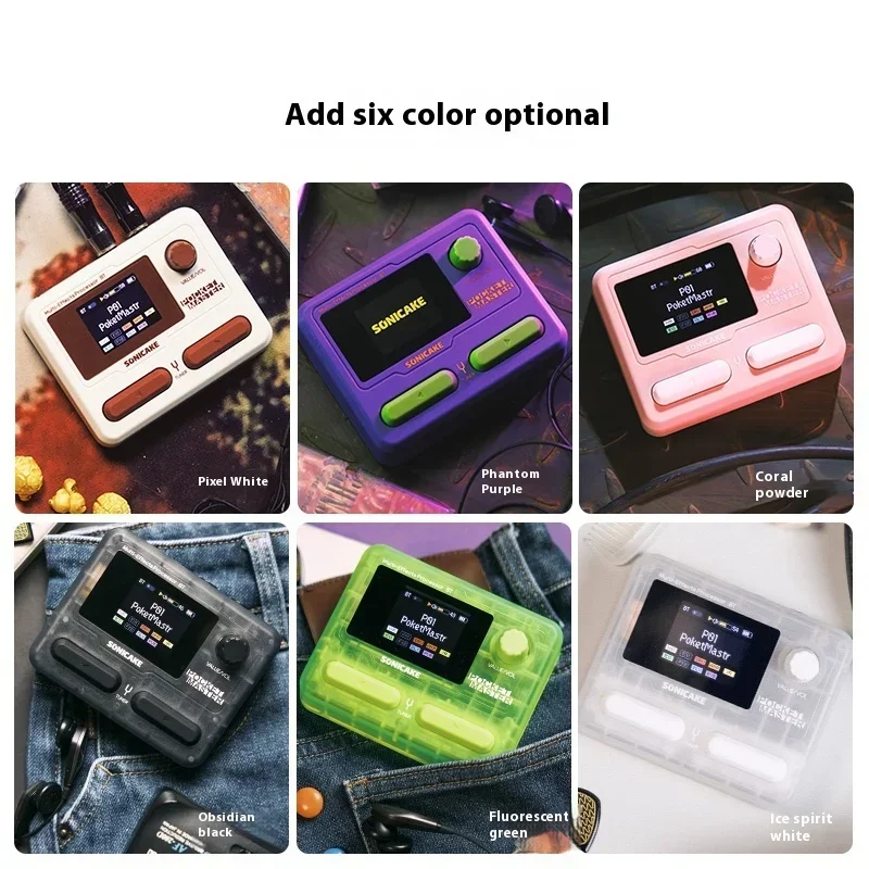 SONICAKE Pocket Master Guitar Bass Amplifier 1.77'' LCD Screen 100+ Multi-Effects