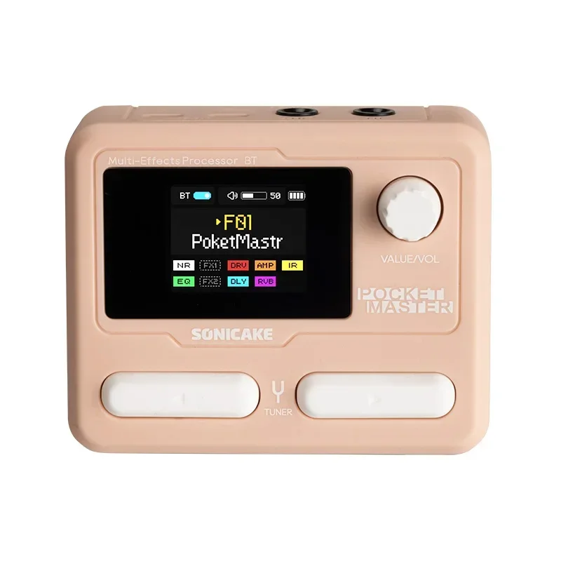 SONICAKE Pocket Master Guitar Bass Amplifier 1.77'' LCD Screen 100+ Multi-Effects