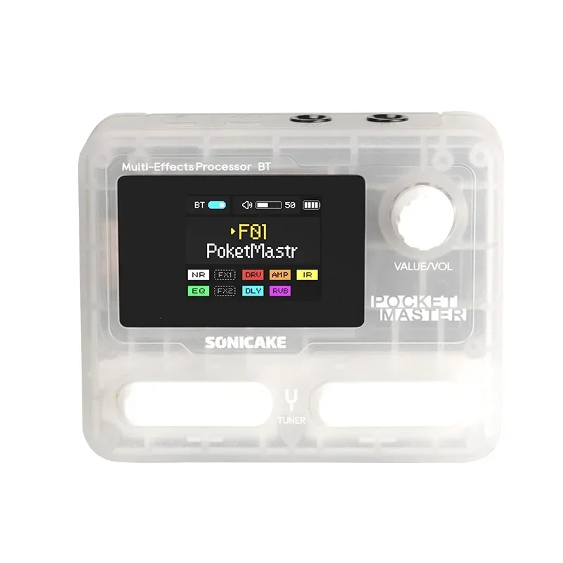 SONICAKE Pocket Master Guitar Bass Amplifier 1.77'' LCD Screen 100+ Multi-Effects