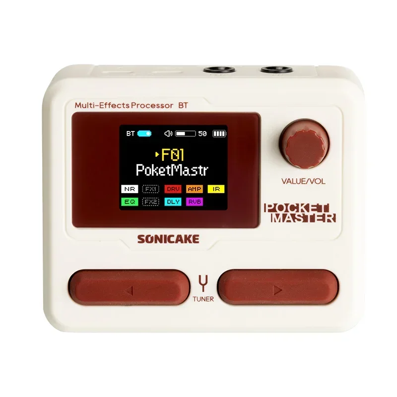 SONICAKE Pocket Master Guitar Bass Amplifier 1.77'' LCD Screen 100+ Multi-Effects