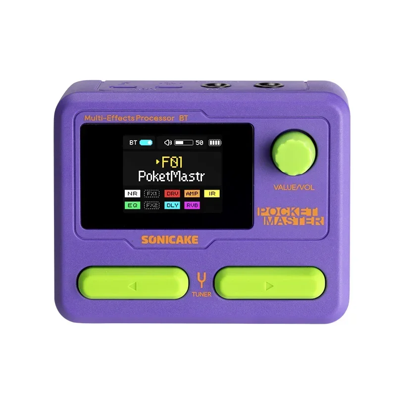 SONICAKE Pocket Master Guitar Bass Amplifier 1.77'' LCD Screen 100+ Multi-Effects