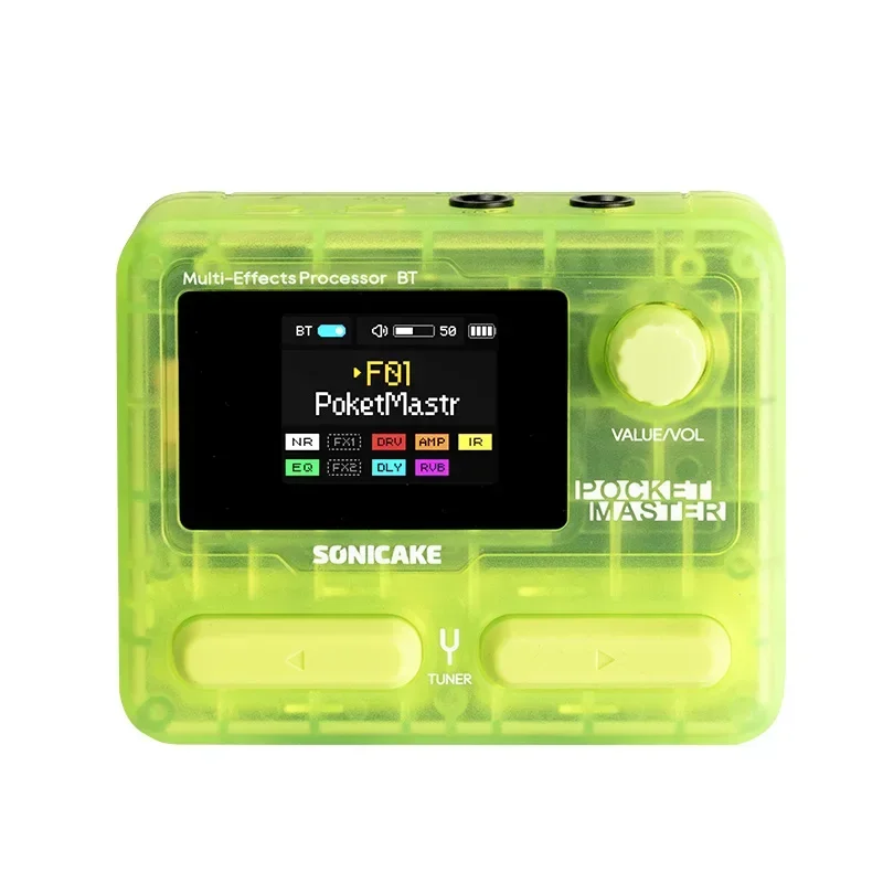 SONICAKE Pocket Master Guitar Bass Amplifier 1.77'' LCD Screen 100+ Multi-Effects
