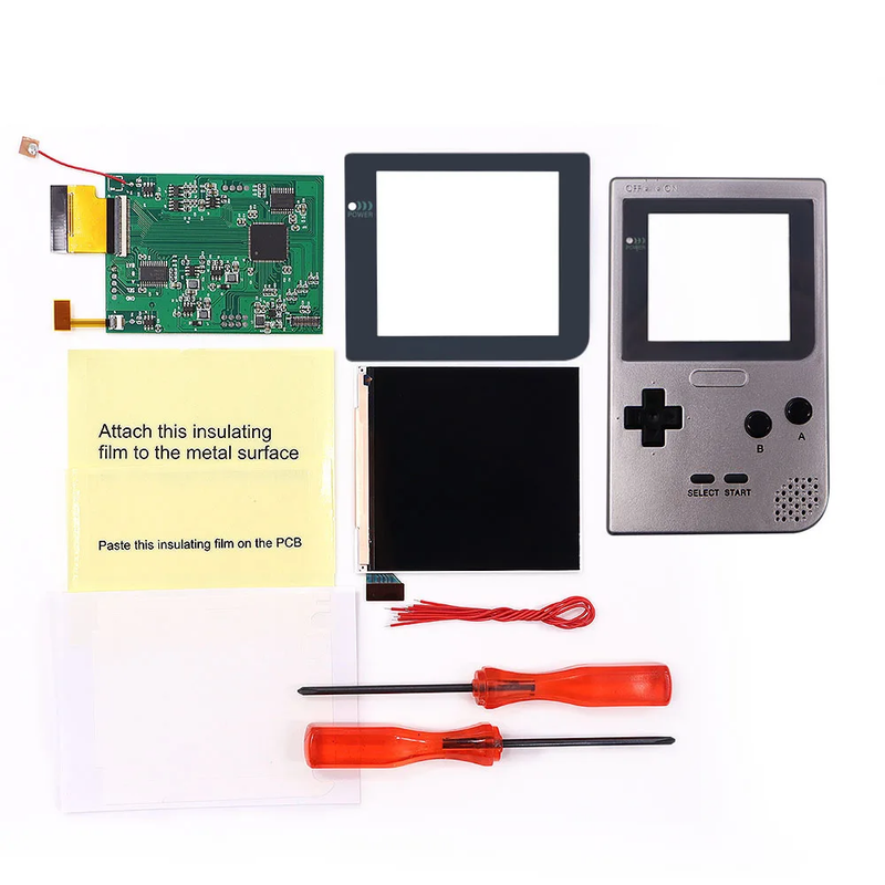 GBP Q5 Larger IPS Screen LCD Display Build in OSD for Gameboy Pocket 8 Color Ret