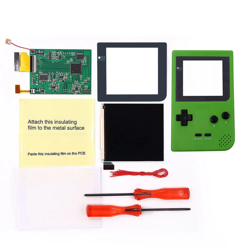 GBP Q5 Larger IPS Screen LCD Display Build in OSD for Gameboy Pocket 8 Color Ret