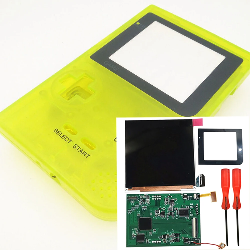 GBP Q5 Larger IPS Screen LCD Display Build in OSD for Gameboy Pocket 8 Color Ret