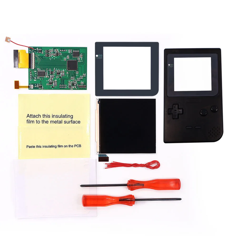 GBP Q5 Larger IPS Screen LCD Display Build in OSD for Gameboy Pocket 8 Color Ret