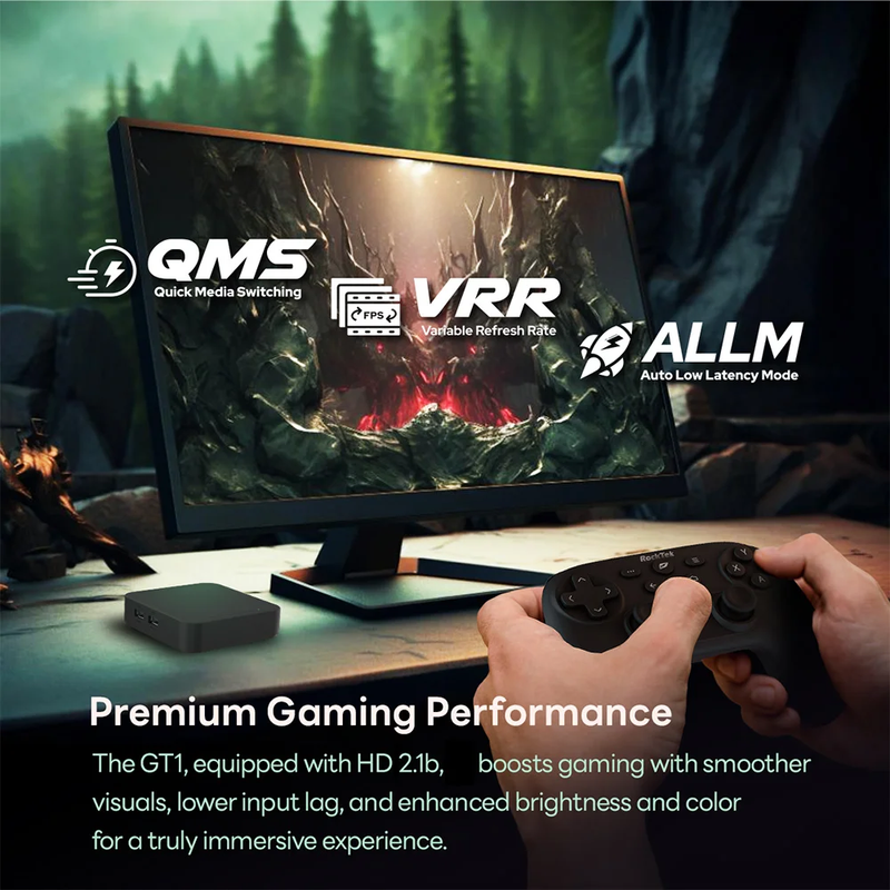 GT1 UHD Google TV Box Google Certified 2GB 32GB Realtek1325 A55 Edge AI Support