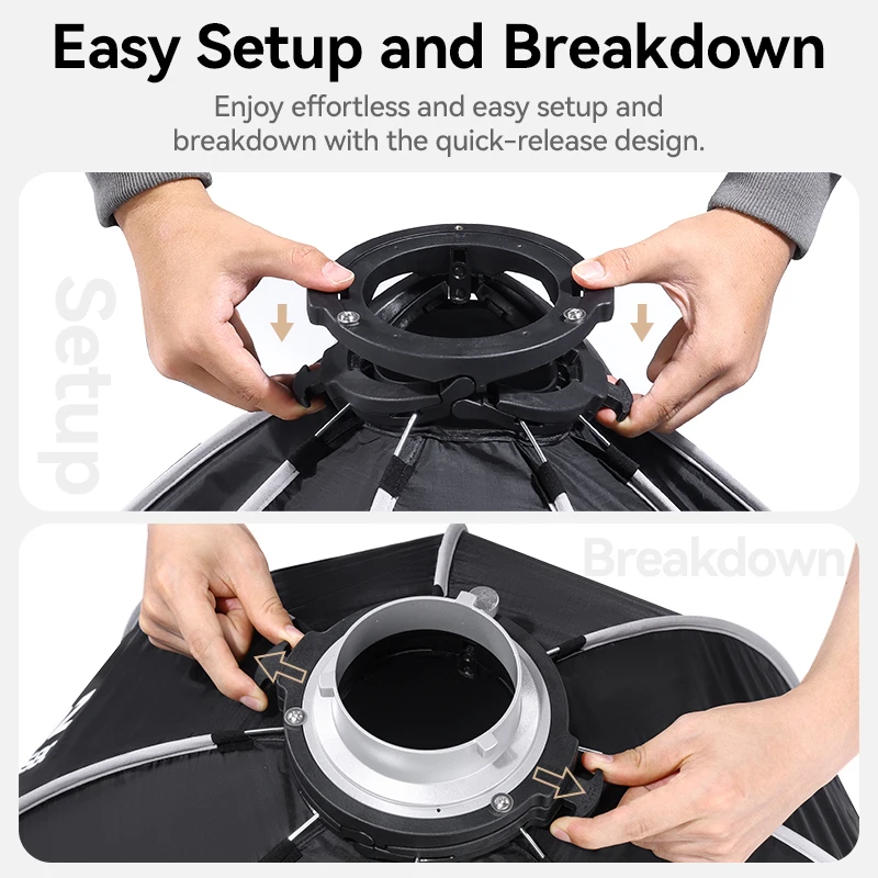 DS60 60CM / 80CM Universal Bowens Mount Octagonal Softbox Quick Release Honeycom