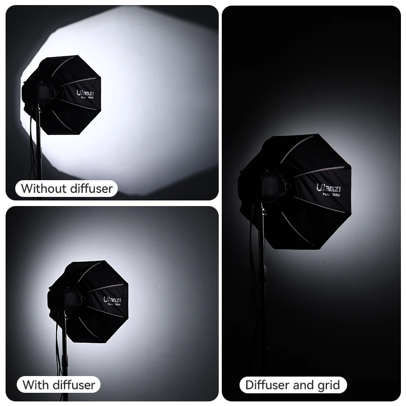 DS60 60CM / 80CM Universal Bowens Mount Octagonal Softbox Quick Release Honeycom