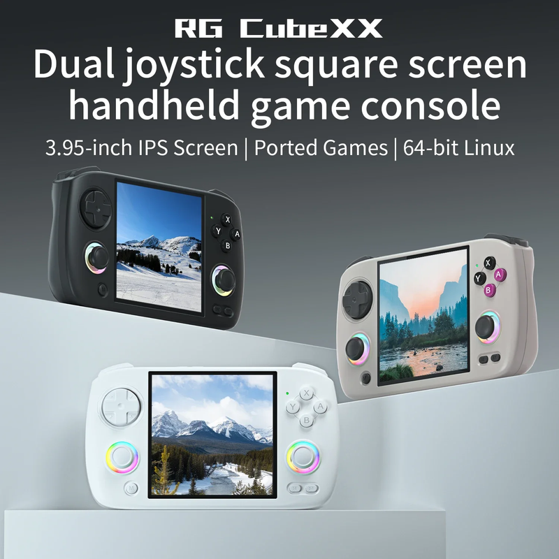 RG CUBEXX Handheld Game Console 3.95''IPS Screen Linux System Video Output Wiliw