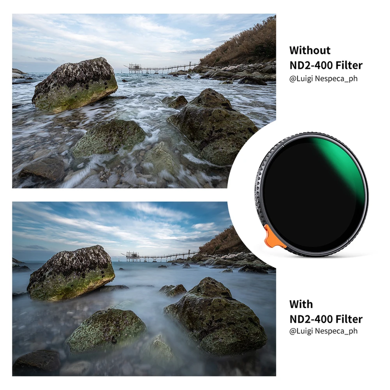 ND2 to ND400 Lens HD ND Filter Fader Variable Adjustable Neutral Density Camera