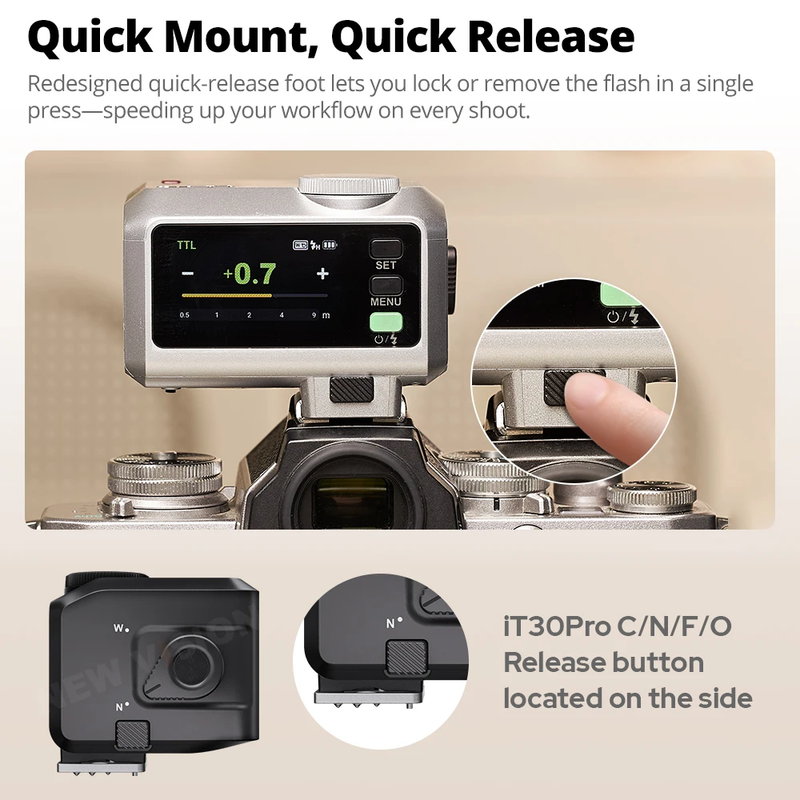 Godox It30Pro C/N/S/F/O Iflash Camera Flash Speedlite HSS TTL 2.4G Wireless Pock