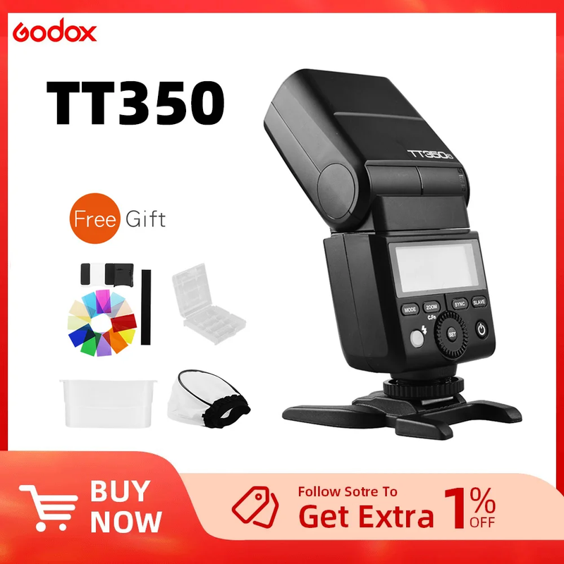 Godox TT350C TT350N TT350S TT350F TT350F TT350O Flash 2.4G HSS TTL Wireless Spee