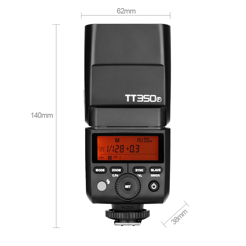 Godox TT350C TT350N TT350S TT350F TT350F TT350O Flash 2.4G HSS TTL Wireless Spee