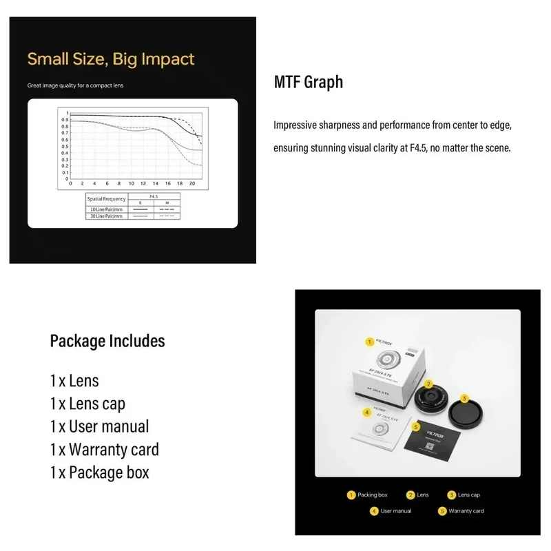 In Stock Viltrox 28Mm F4.5 Full Frame Autofocus Lens for Sony Fe-Mount Pancake L
