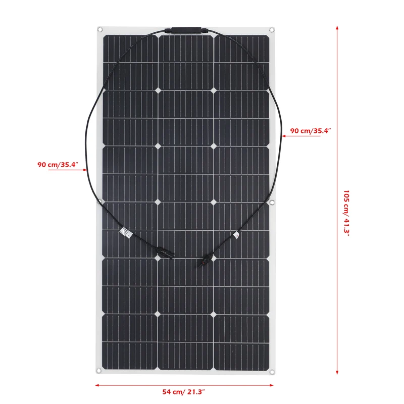 600W 300W Solar Panel Kit 18V Flexible Monocrystalline Solar Cell Power Charger