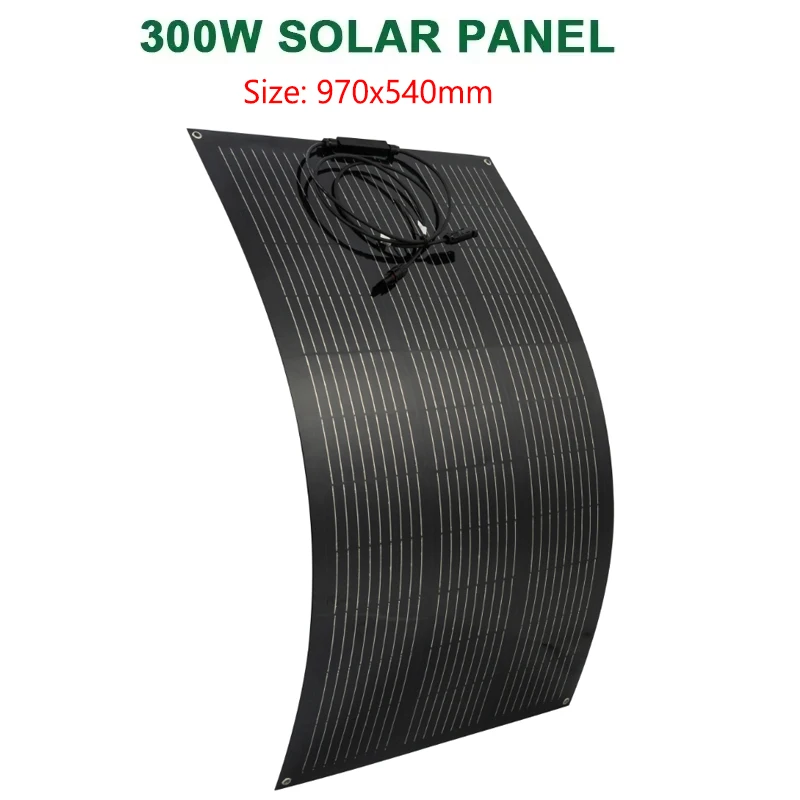 600W 300W Solar Panel Kit 18V Flexible Monocrystalline Solar Cell Power Charger