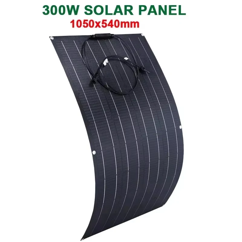600W 300W Solar Panel Kit 18V Flexible Monocrystalline Solar Cell Power Charger