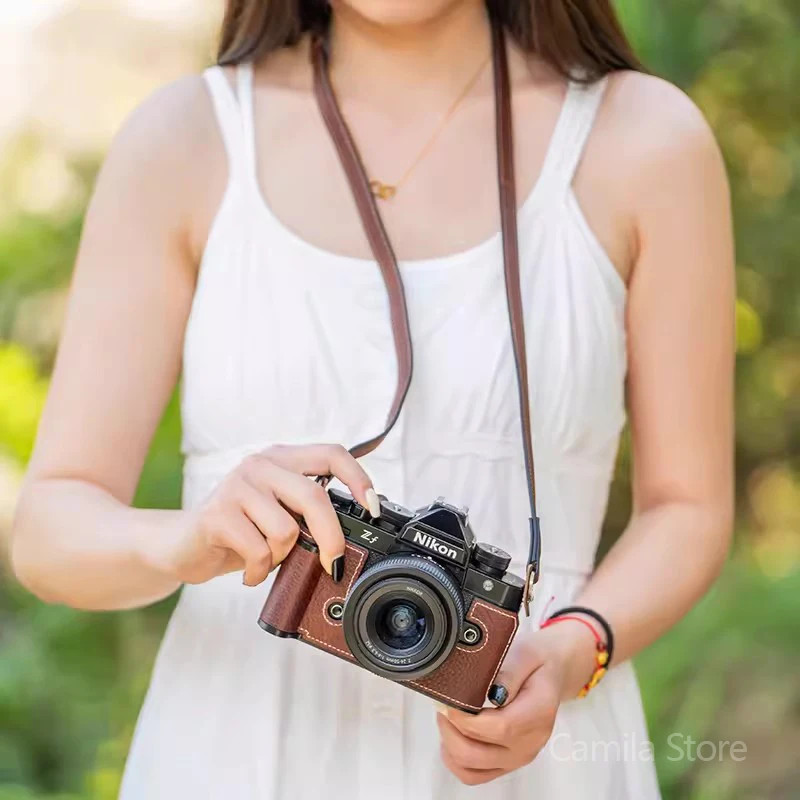 NEW Handwork Camera Genuine Leather Cowhide Bag Body BOX Case for NIKON ZF Z-F S