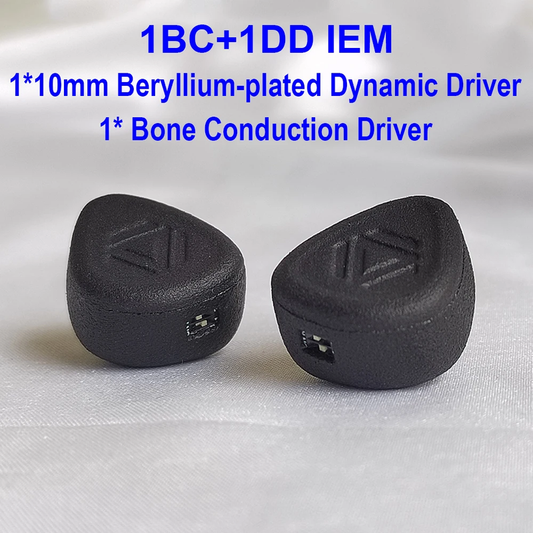 Bone Conduction Headphones Hifi IEM Earphones 1DD+1BC In-Ear Earbuds Wired Headp