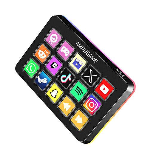 D6 Macro Stream Controller App-Triggered Actions with 15-Key Programmable Deck f
