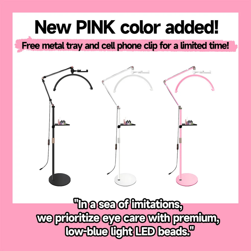 GX490 Ring Light Half Moon LED Lamp Stream Deck Floor Video Light Fill Light 300