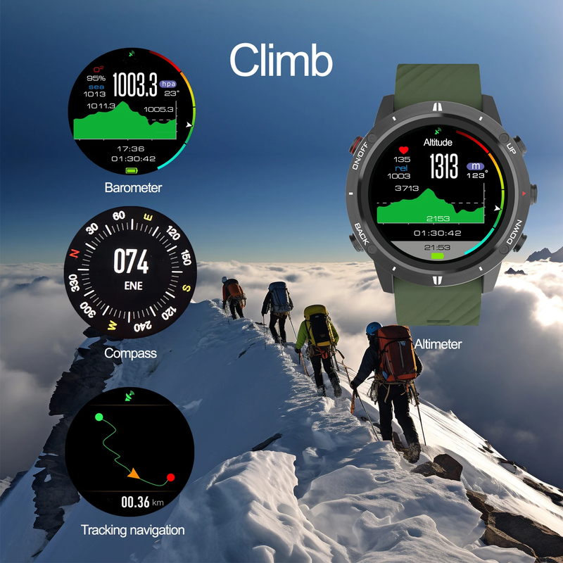 G5B Gps+Glonass+Beidou+Triathlon Sport Watch 1.28 ''IPS TFT Color Touch Screen 32