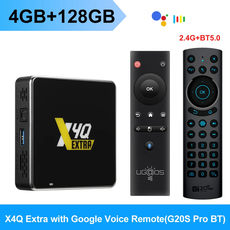 Ugoos X4Q Pro TV BOX Android 11 Smart TV Box S905X4 DDR4 4GB 32GB Wifi 1000M X4