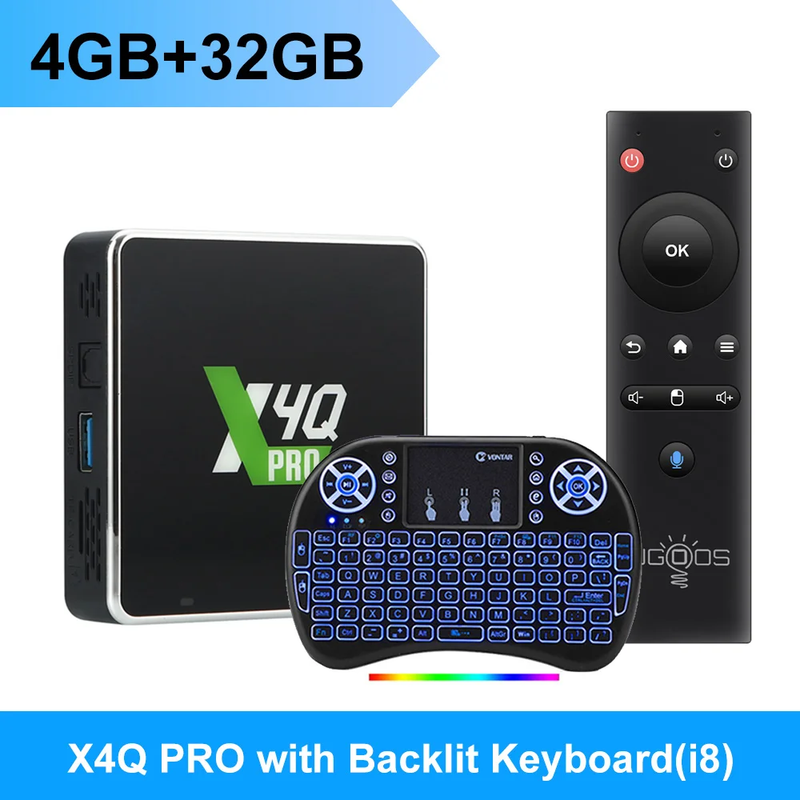 Ugoos X4Q Pro TV BOX Android 11 Smart TV Box S905X4 DDR4 4GB 32GB Wifi 1000M X4